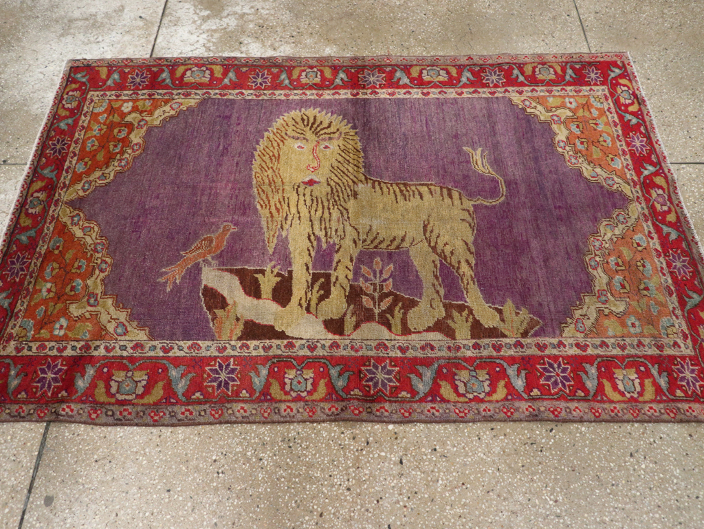 Vintage Anatolian Pictorial Rug, No.26981 - Gss