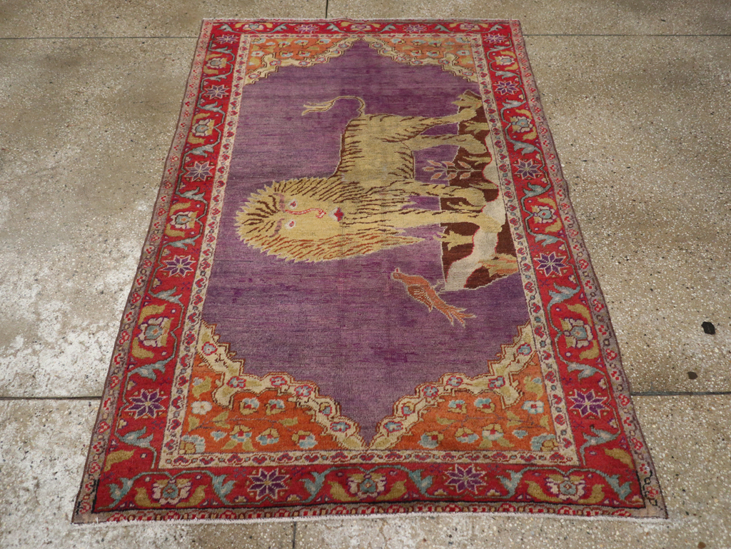 Vintage Anatolian Pictorial Rug, No.26981 - Gss