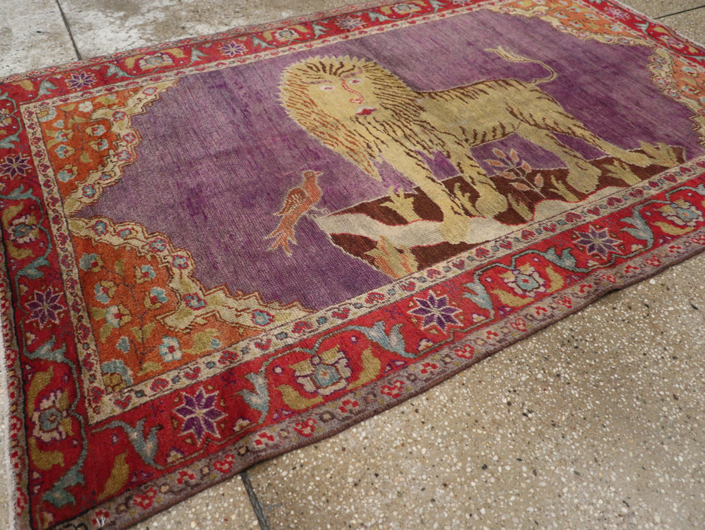 Vintage Anatolian Pictorial Rug, No.26981 - Gss