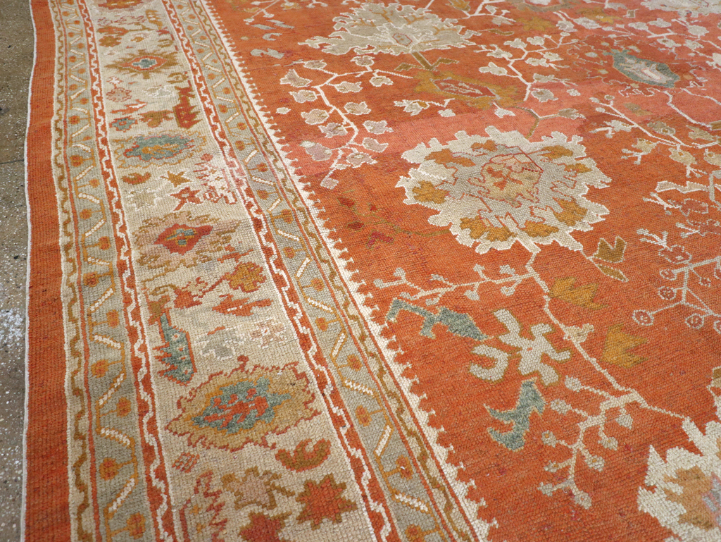 Antique Turkish Oushak Large Carpet, No.26986 - Gss