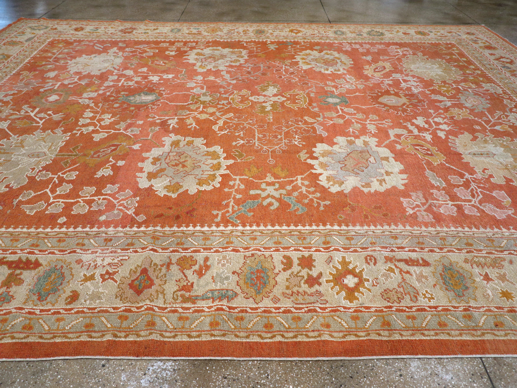 Antique Turkish Oushak Large Carpet, No.26986 - Gss