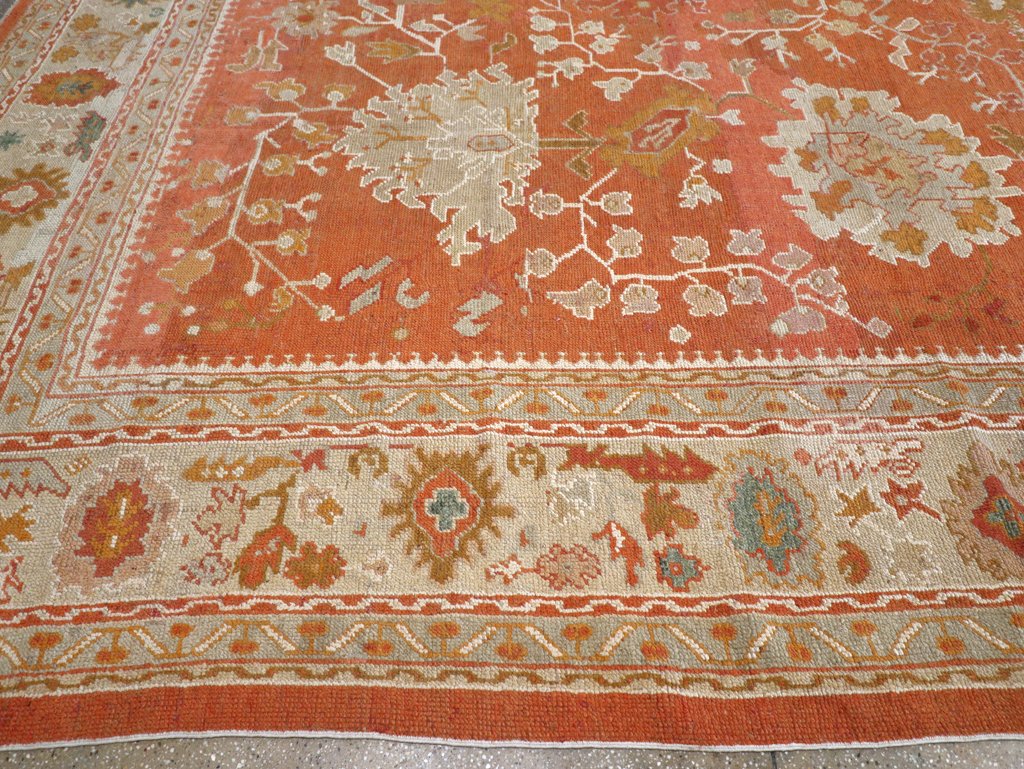 Antique Turkish Oushak Large Carpet, No.26986 - Gss