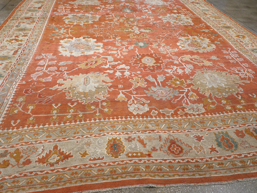 Antique Turkish Oushak Large Carpet, No.26986 - Gss