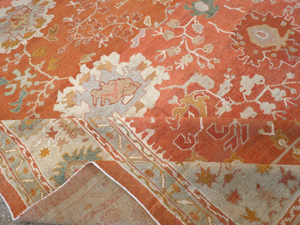 Antique Turkish Oushak Large Carpet, No.26986 - Gss