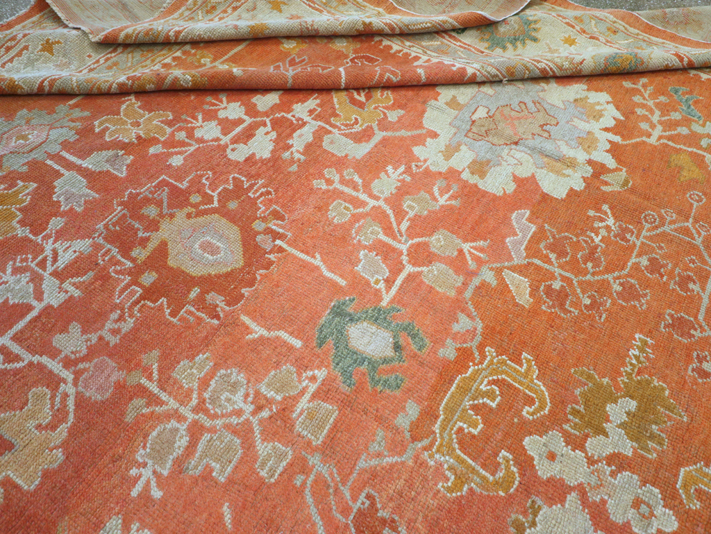 Antique Turkish Oushak Large Carpet, No.26986 - Gss