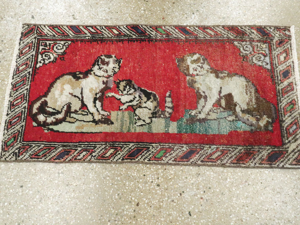 Vintage Turkish Anatolian Pictorial Rug, No.26987 - Gss