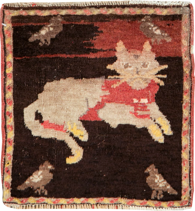 Vintage Russian Karabagh Pictorial Rug (Pair: 1 of 2), No.26988 - Gss