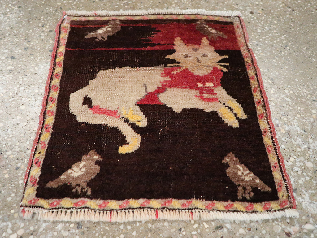 Vintage Russian Karabagh Pictorial Rug (Pair: 1 of 2), No.26988 - Gss