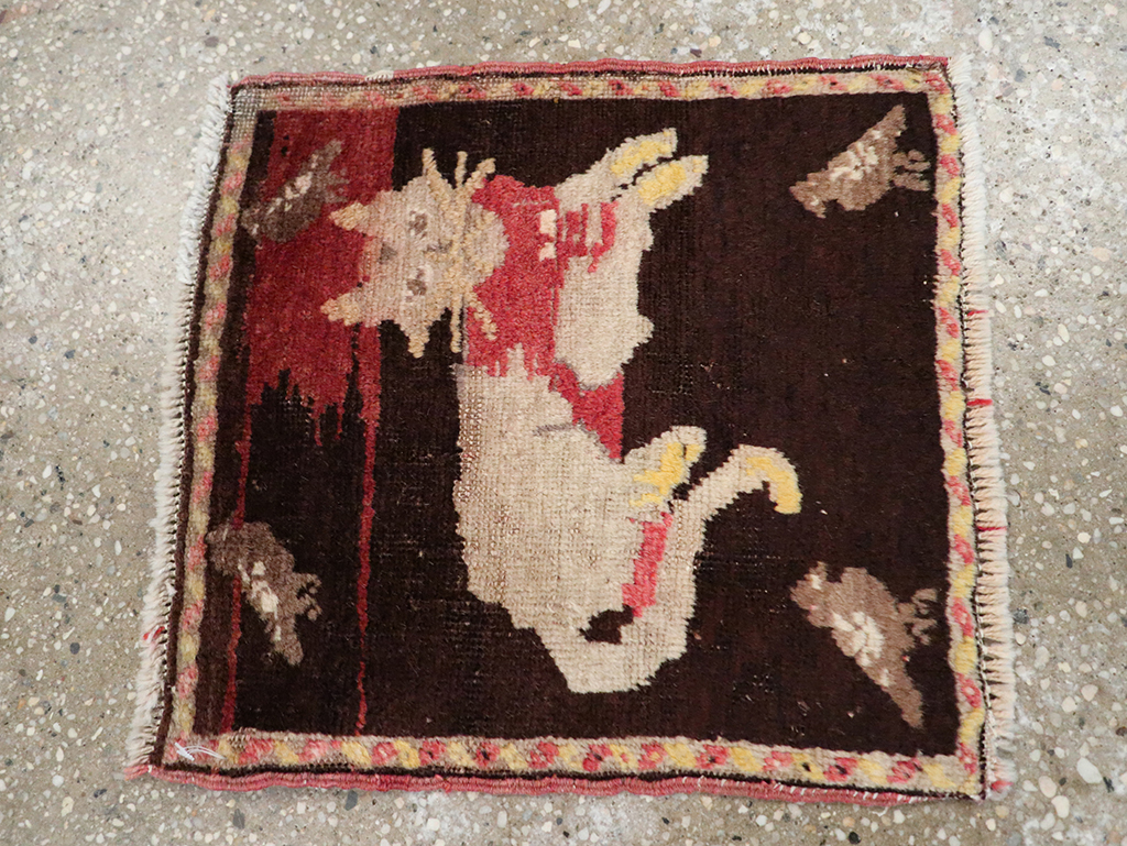 Vintage Russian Karabagh Pictorial Rug (Pair: 1 of 2), No.26988 - Gss