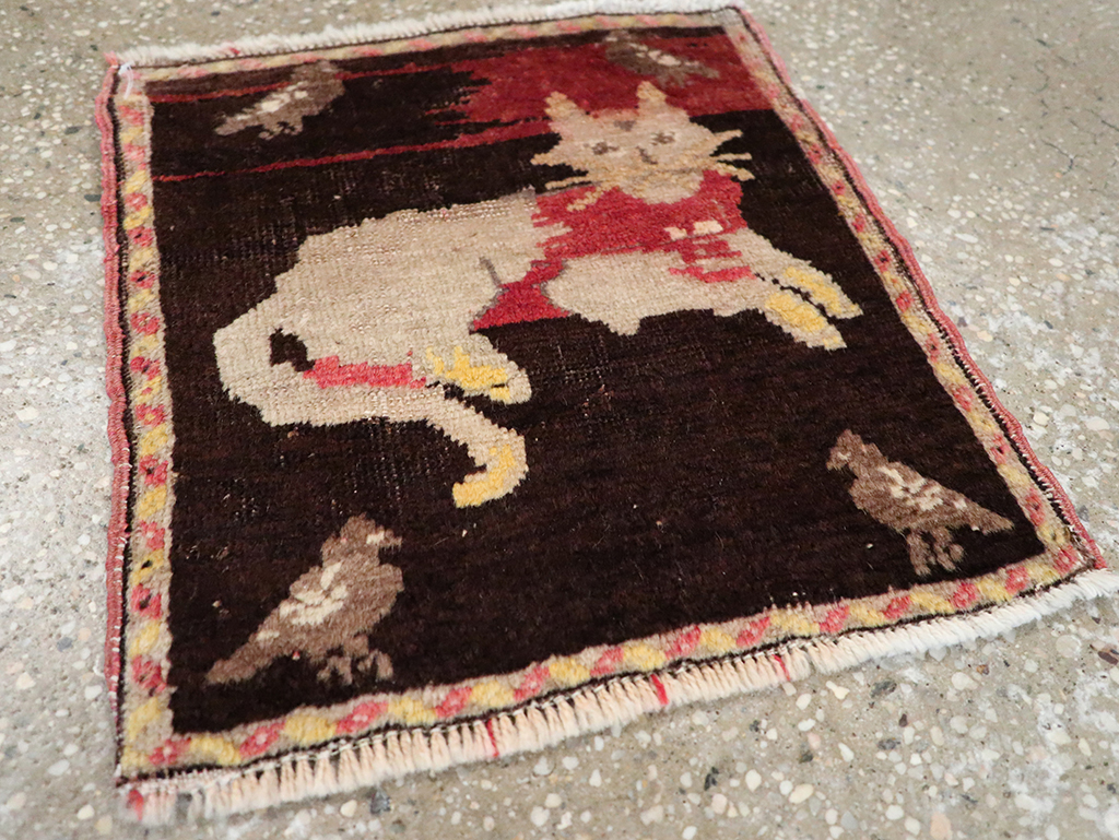 Vintage Russian Karabagh Pictorial Rug (Pair: 1 of 2), No.26988 - Gss