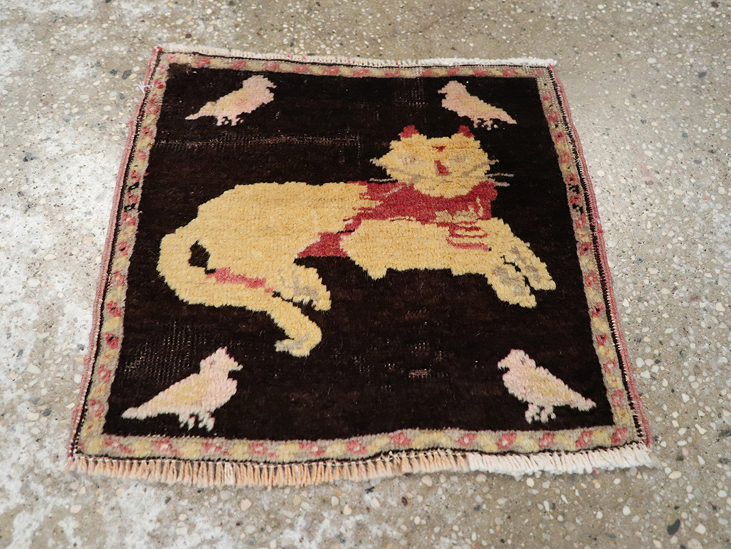 Vintage Russian Karabagh Pictorial Rug (Pair: 2 of 2), No.26989 - Gss