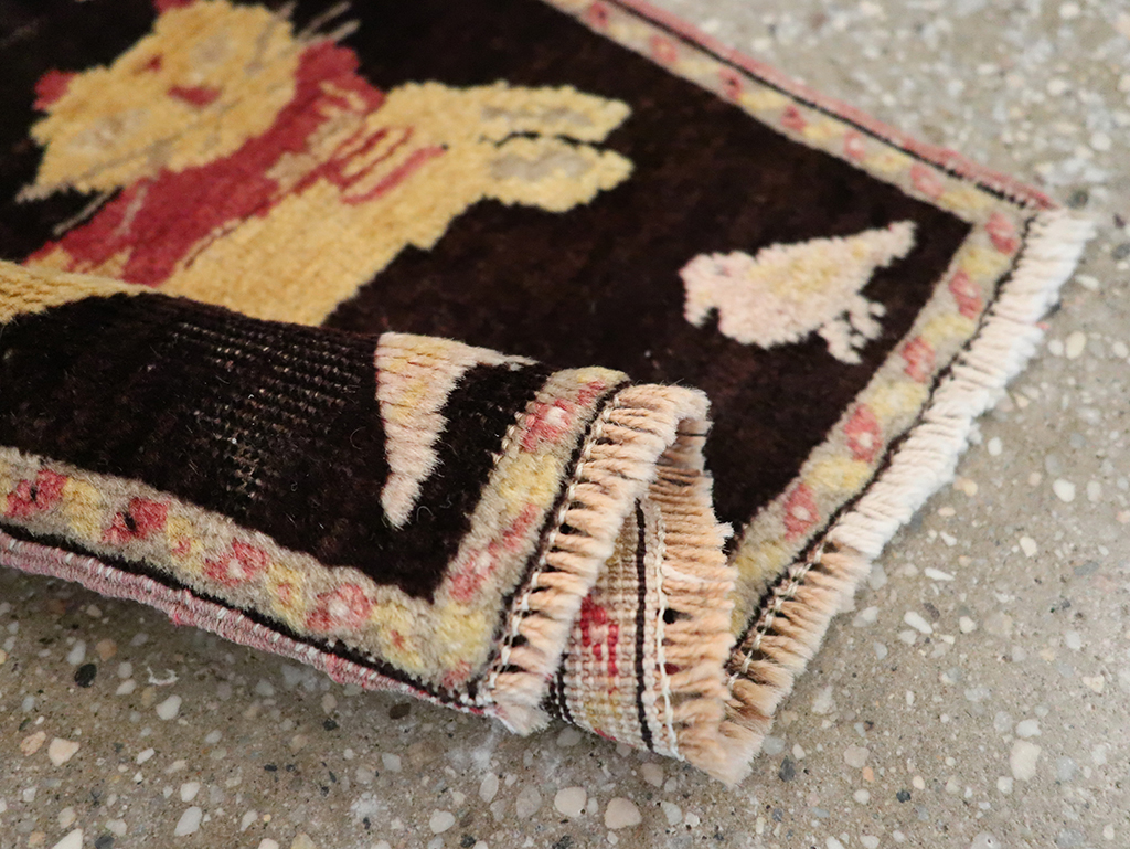 Vintage Russian Karabagh Pictorial Rug (Pair: 2 of 2), No.26989 - Gss