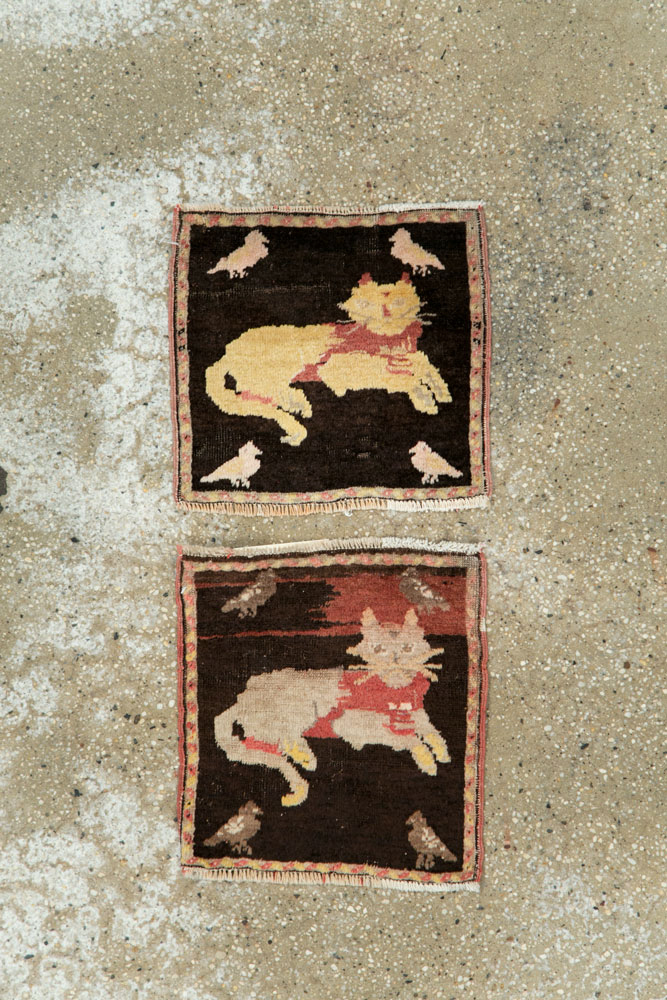 Vintage Russian Karabagh Pictorial Rug (Pair: 2 of 2), No.26989 - Gss