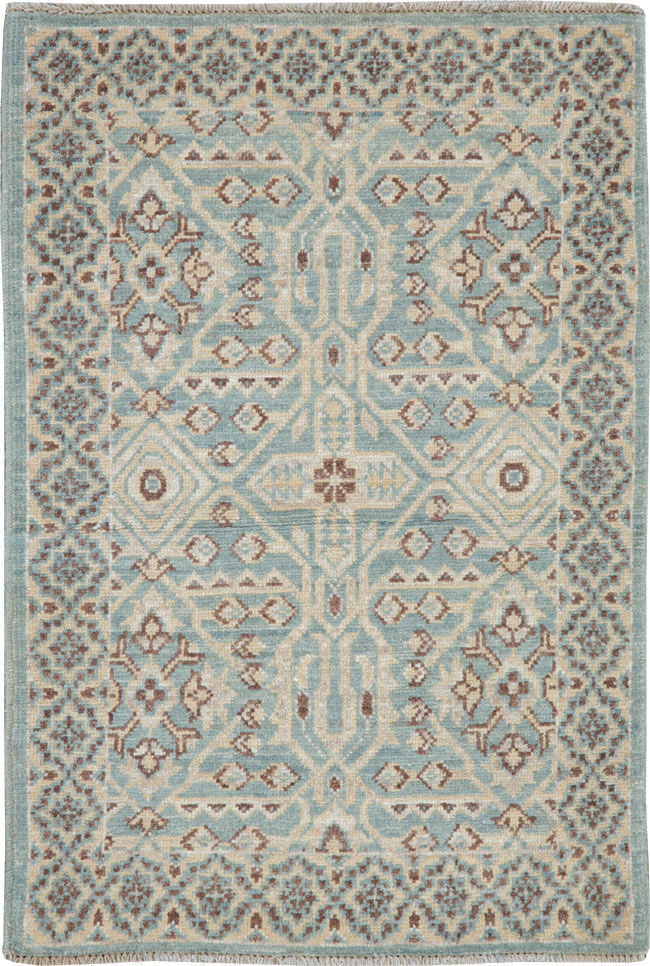 Contemporary Indian Agra Throw Rug, No.26995 - Gss