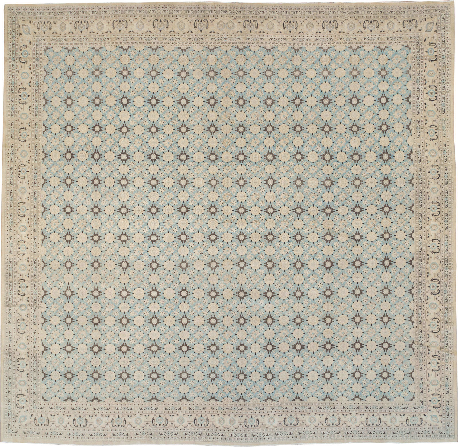 Vintage Persian Mashad Square Carpet, No.27004 - Gss
