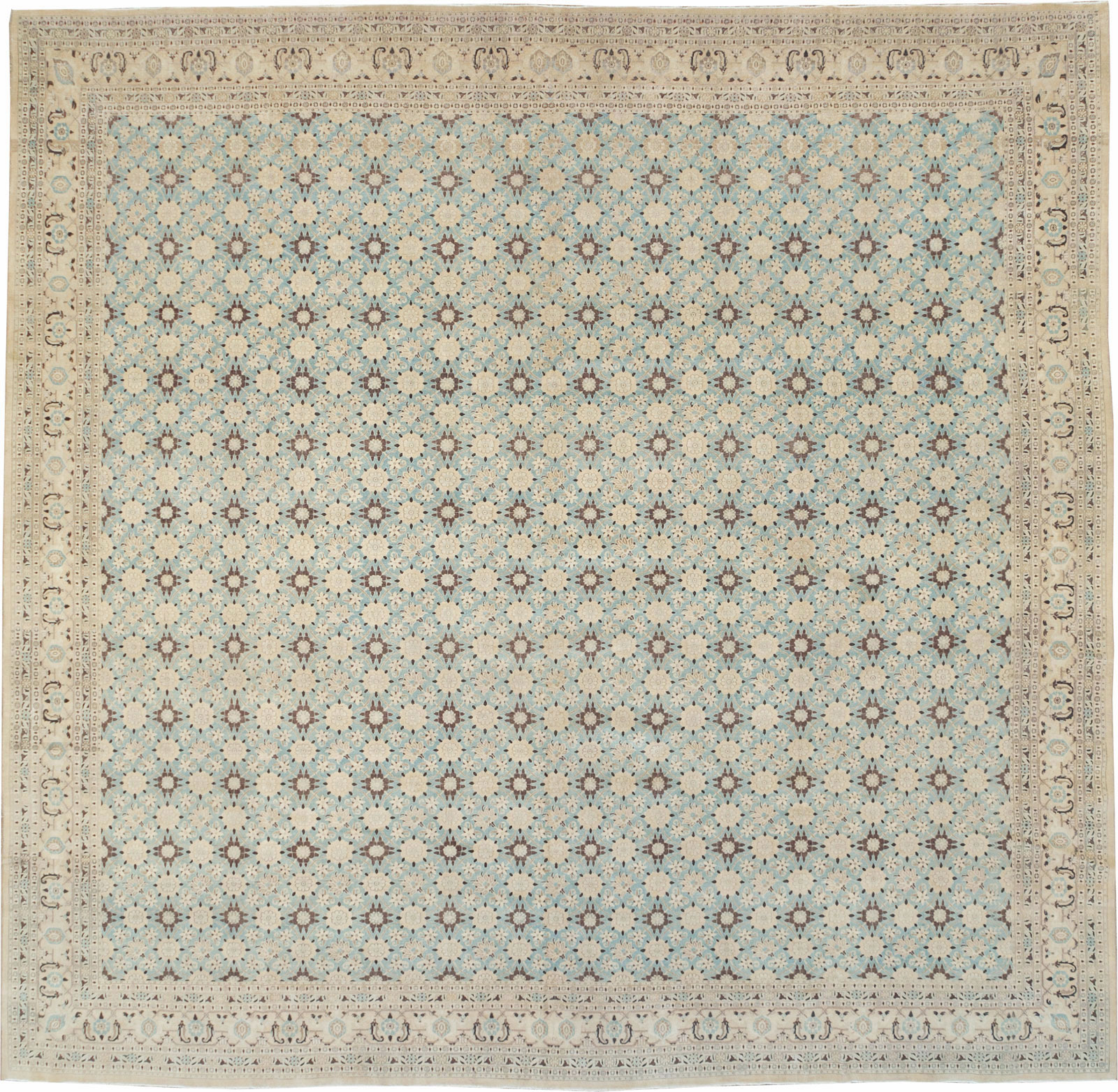 Vintage Persian Mashad Square Carpet, No.27004 - Gss