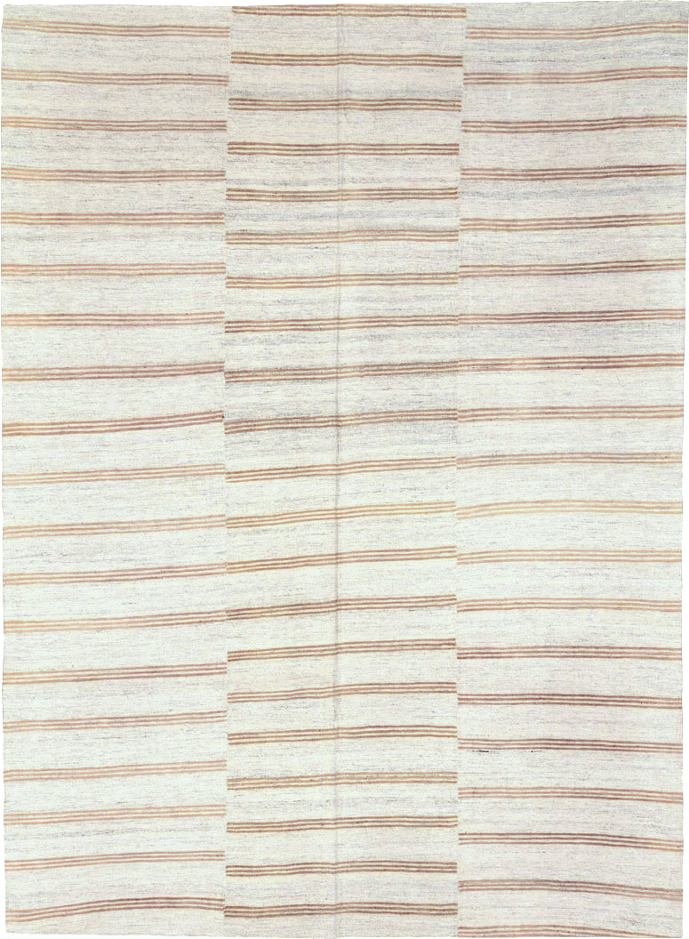 Vintage Turkish Flatweave Kilim Accent Rug, No.27007 - Gss