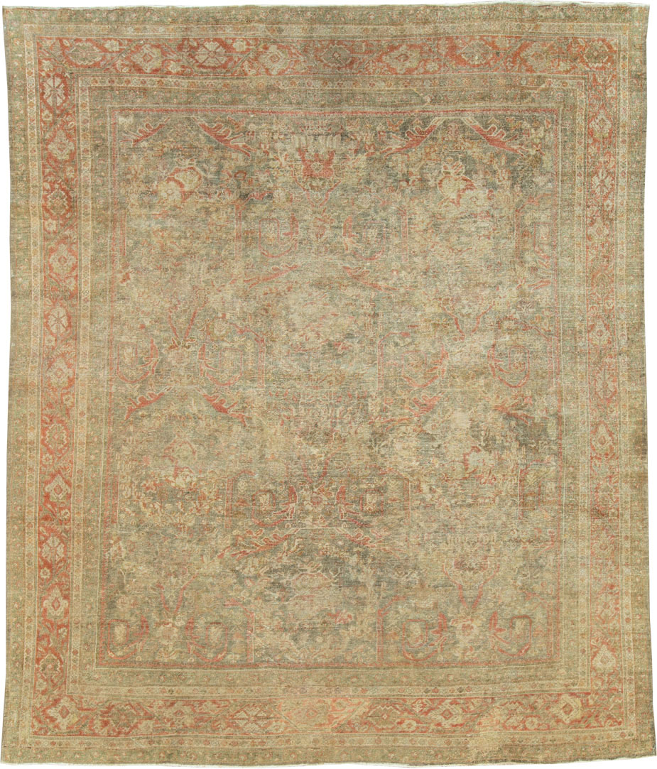 Antique Persian Mahal Distressed Carpet, No.27025 - Gss