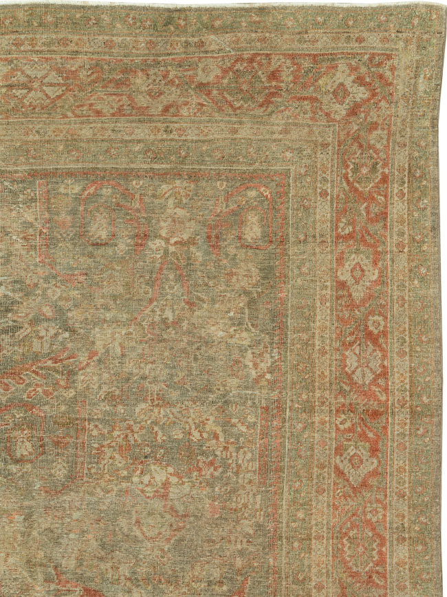 Antique Persian Mahal Distressed Carpet, No.27025 - Gss