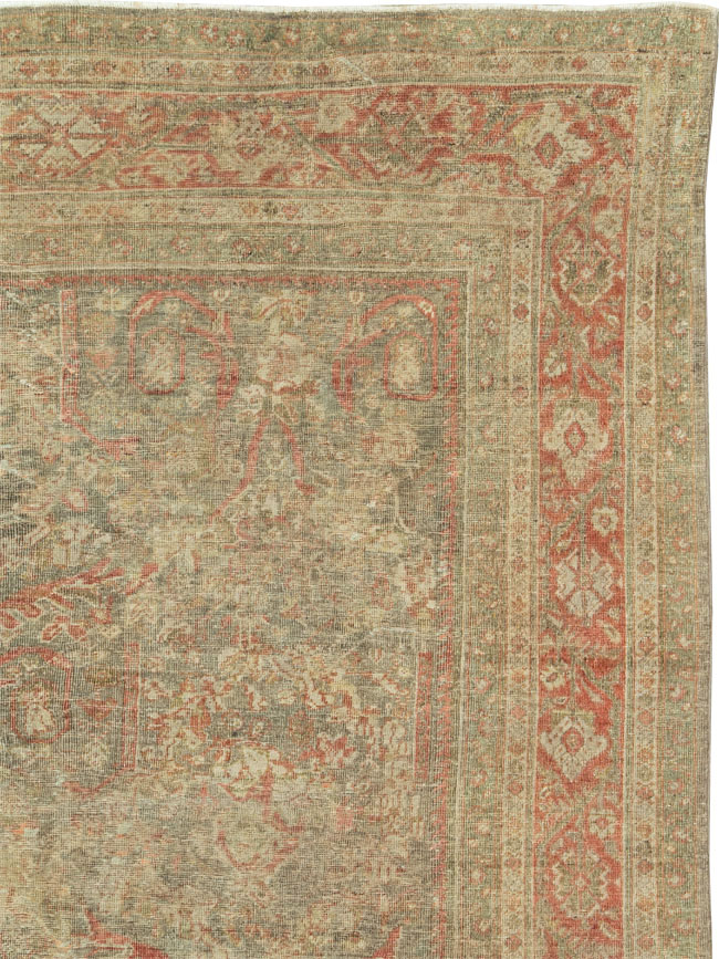 Antique Persian Mahal Distressed Carpet, No.27025 - Gss