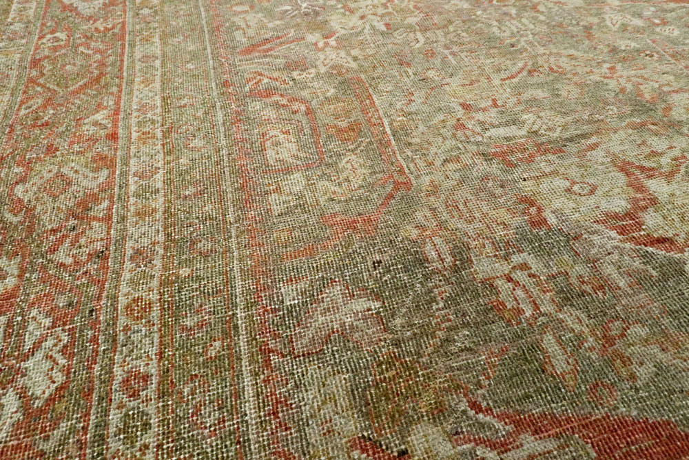 Antique Persian Mahal Distressed Carpet, No.27025 - Gss