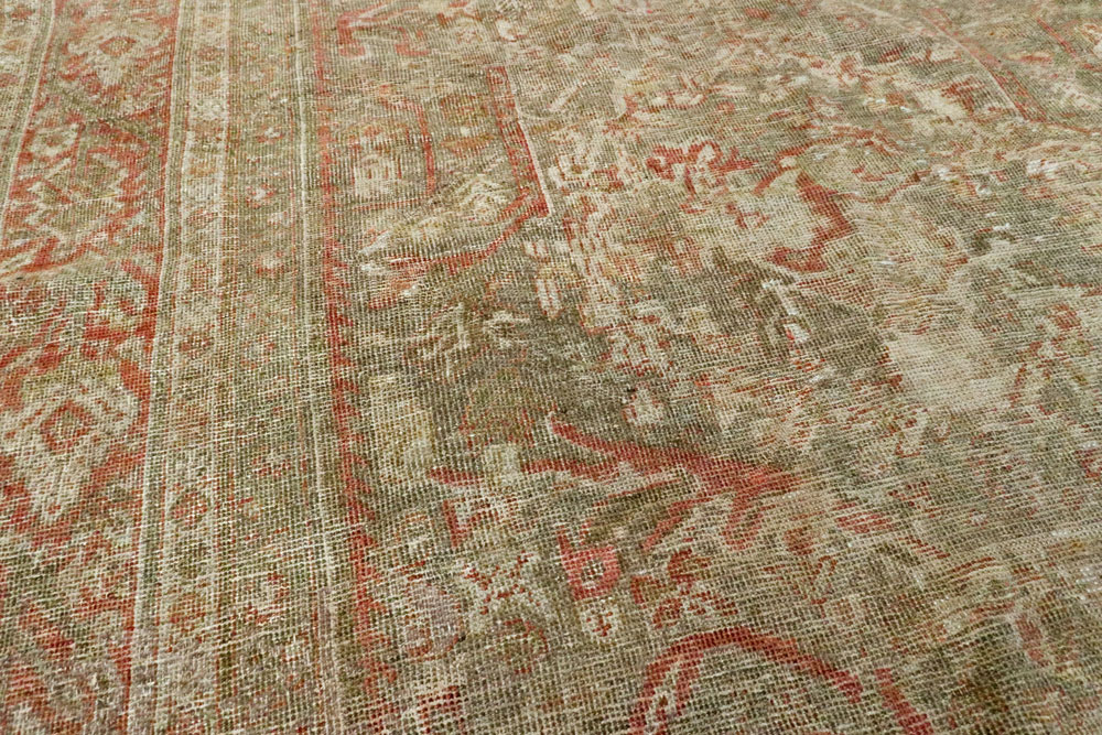 Antique Persian Mahal Distressed Carpet, No.27025 - Gss