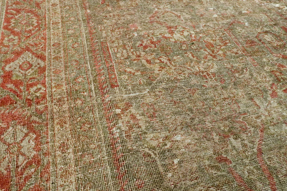 Antique Persian Mahal Distressed Carpet, No.27025 - Gss