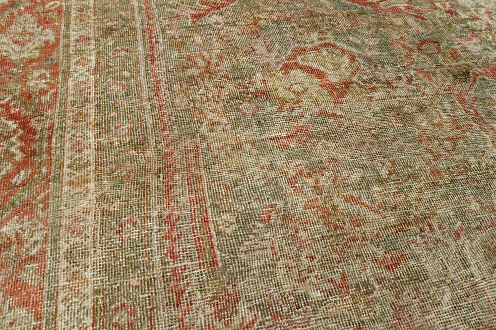 Antique Persian Mahal Distressed Carpet, No.27025 - Gss