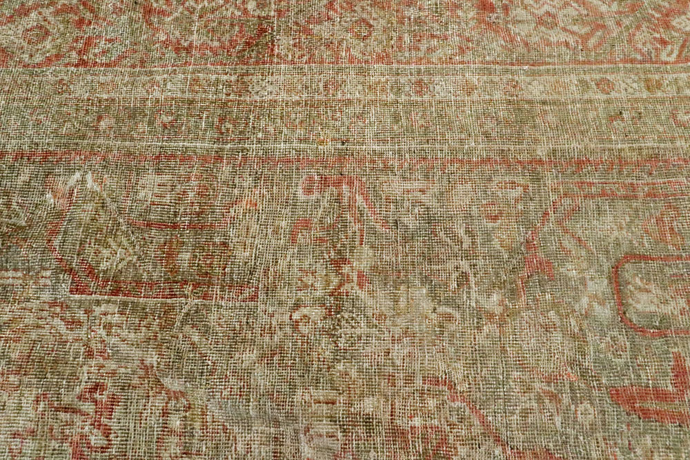 Antique Persian Mahal Distressed Carpet, No.27025 - Gss