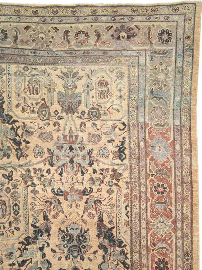 Antique Persian Mahal Carpet, No.27026 - Gss