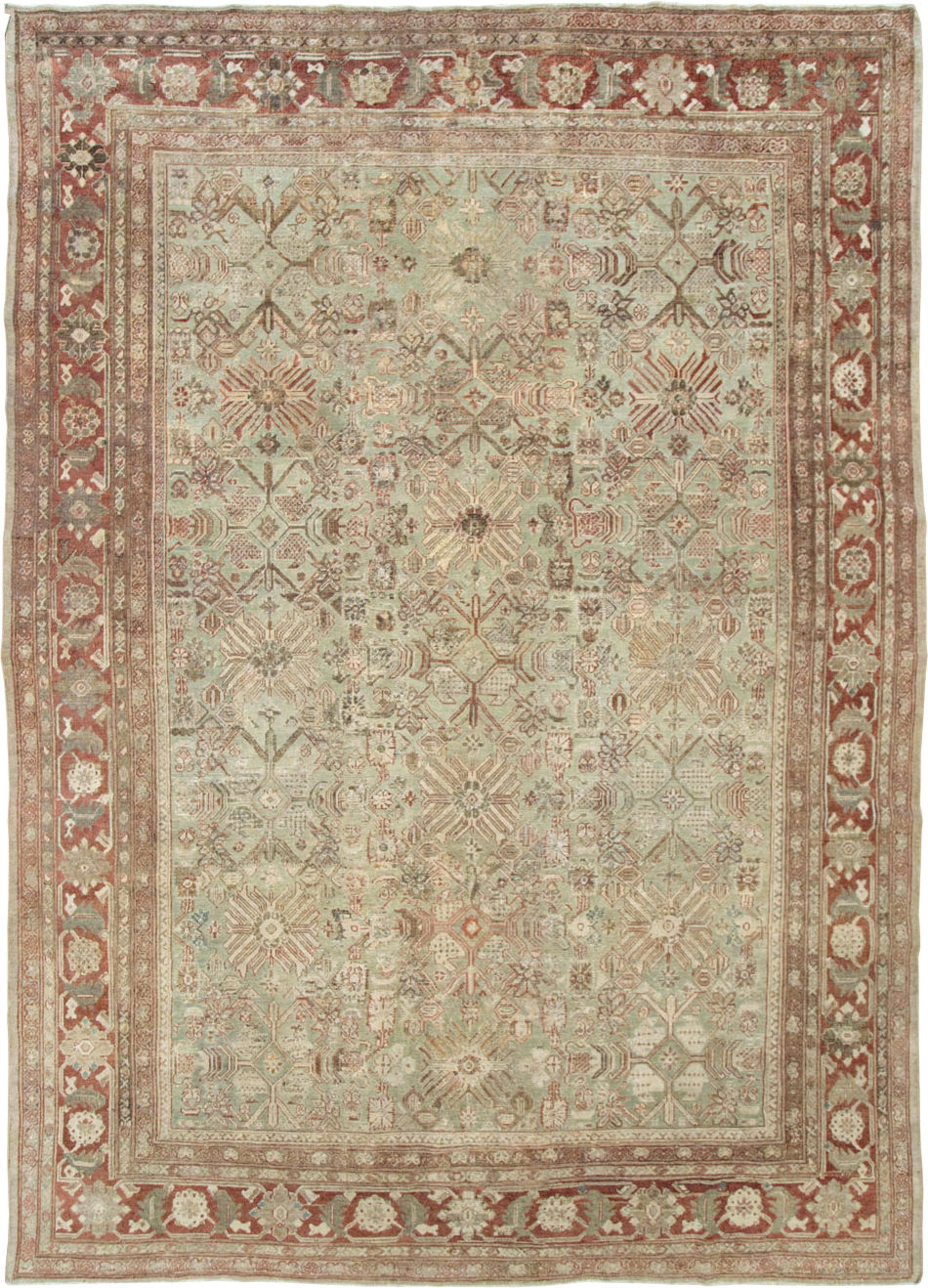 Antique Persian Mahal Room Size Carpet, No.27027 - Gss