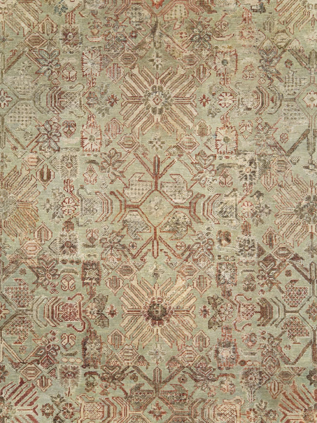 Antique Persian Mahal Room Size Carpet, No.27027 - Gss