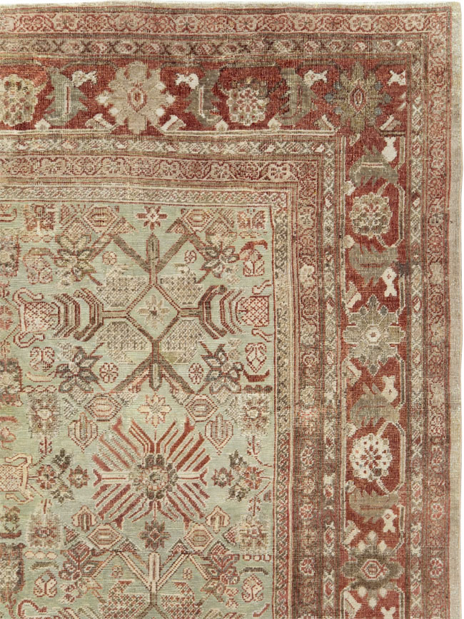Antique Persian Mahal Room Size Carpet, No.27027 - Gss