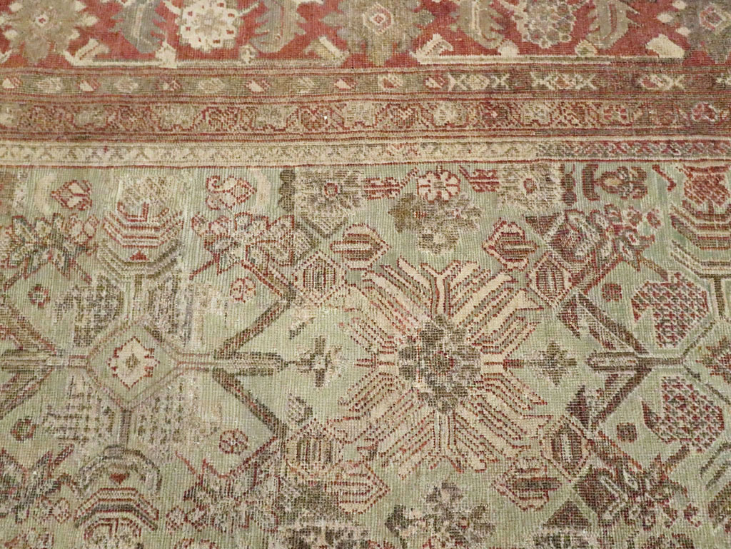 Antique Persian Mahal Room Size Carpet, No.27027 - Gss