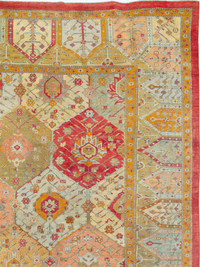 Antique Turkish Oushak Carpet, No.27028 - Gss