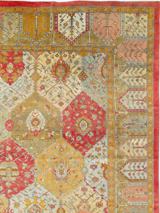 Antique Turkish Oushak Carpet, No.27028 - Gss