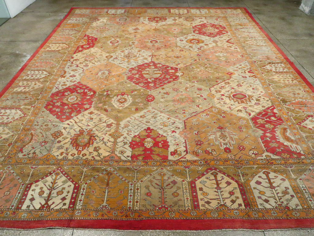 Antique Turkish Oushak Carpet, No.27028 - Gss