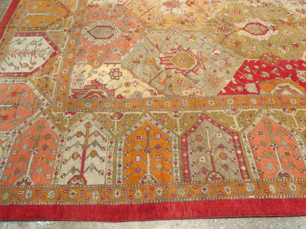 Antique Turkish Oushak Carpet, No.27028 - Gss