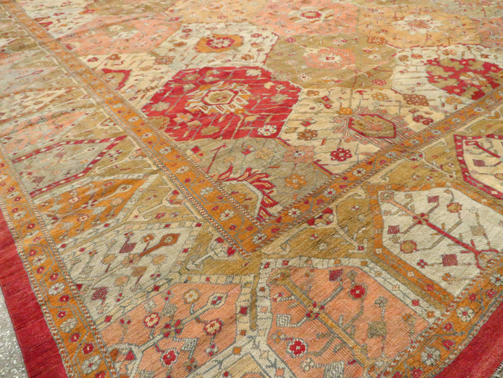 Antique Turkish Oushak Carpet, No.27028 - Gss