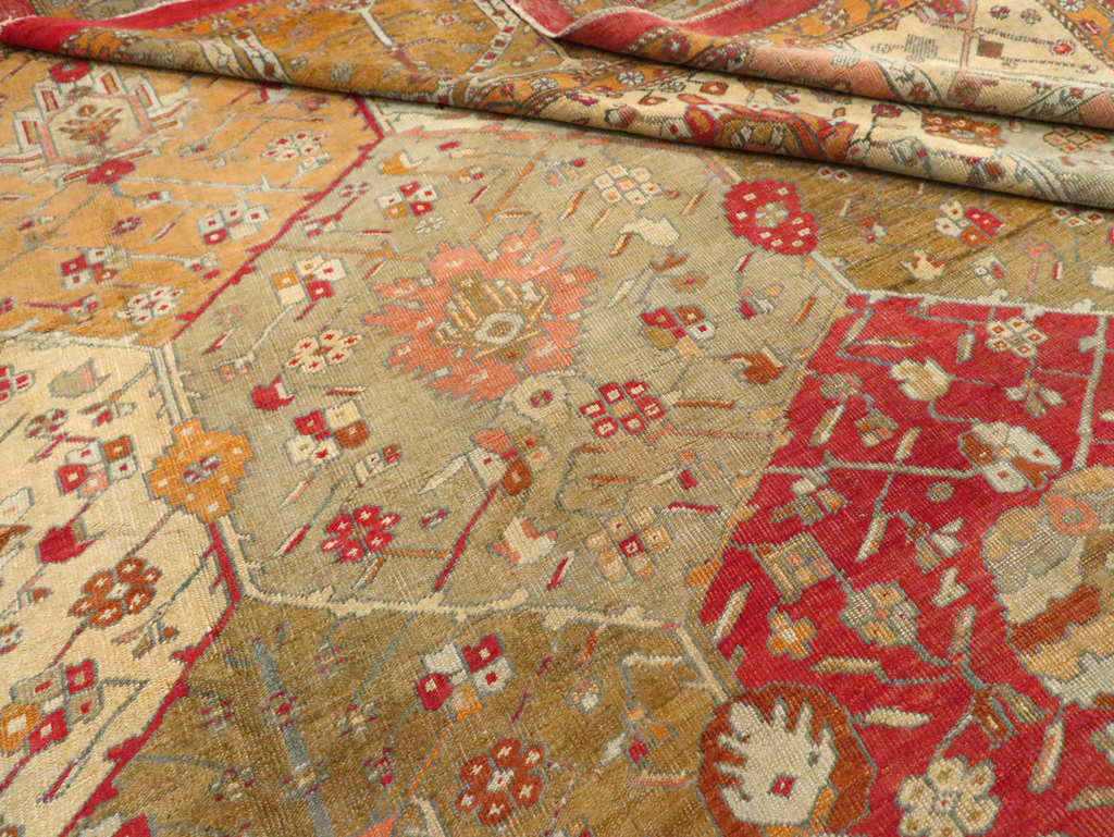 Antique Turkish Oushak Carpet, No.27028 - Gss