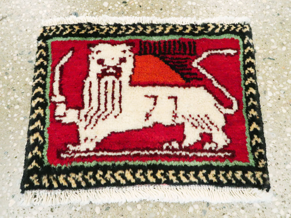 Vintage Persian Pictorial Baluch Rug (Pair: 1 of 2), No.27045 - Gss