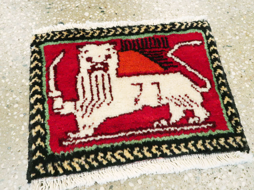 Vintage Persian Pictorial Baluch Rug (Pair: 1 of 2), No.27045 - Gss