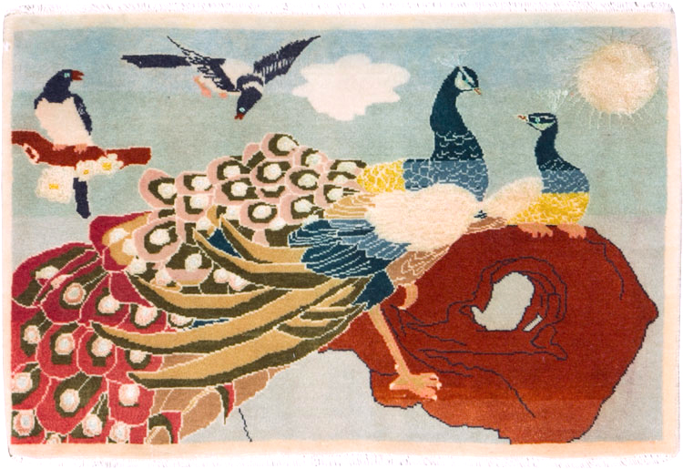 Vintage Persian Tabriz Pictorial Rug, No.27051 - Gss