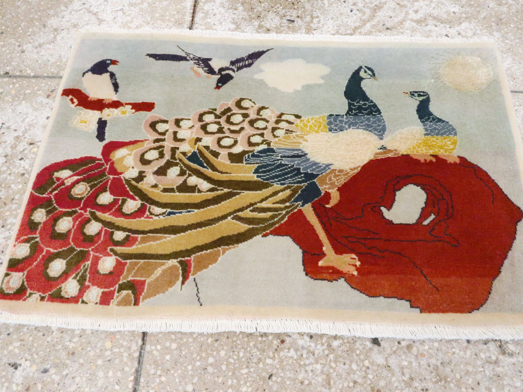 Vintage Persian Tabriz Pictorial Rug, No.27051 - Gss