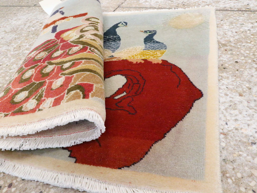 Vintage Persian Tabriz Pictorial Rug, No.27051 - Gss