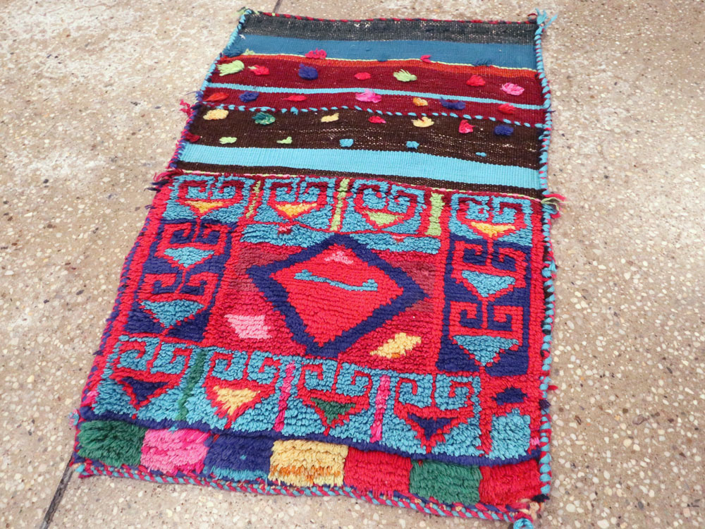 Vintage Persian Kurdish Bag Face, No.27053 - Gss