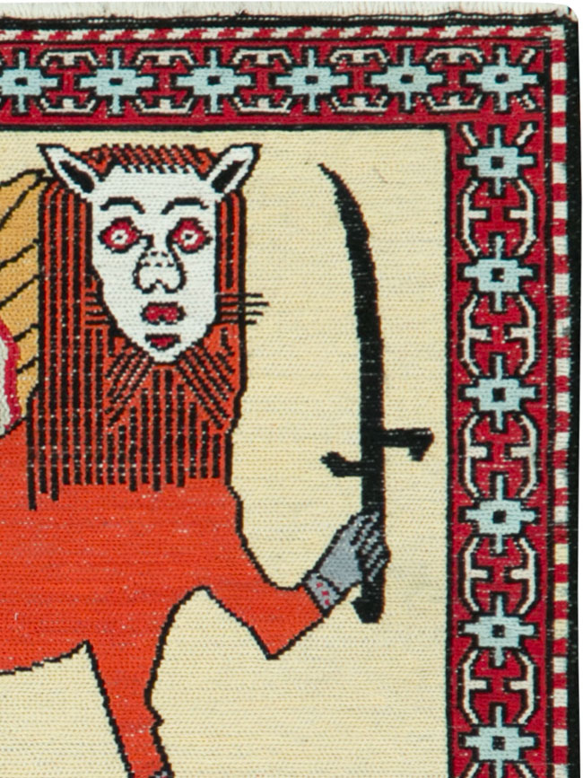 Vintage Persian Pictorial Kilim (Pair: 1 of 2), No.27057 - Gss