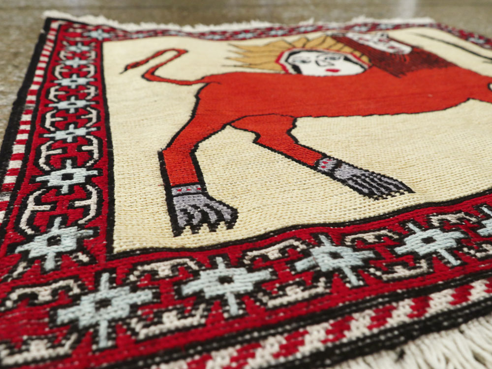 Vintage Persian Pictorial Kilim (Pair: 1 of 2), No.27057 - Gss