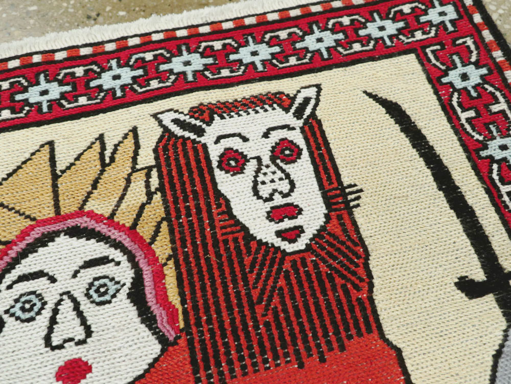 Vintage Persian Pictorial Kilim (Pair: 2 of 2), No.27058 - Gss