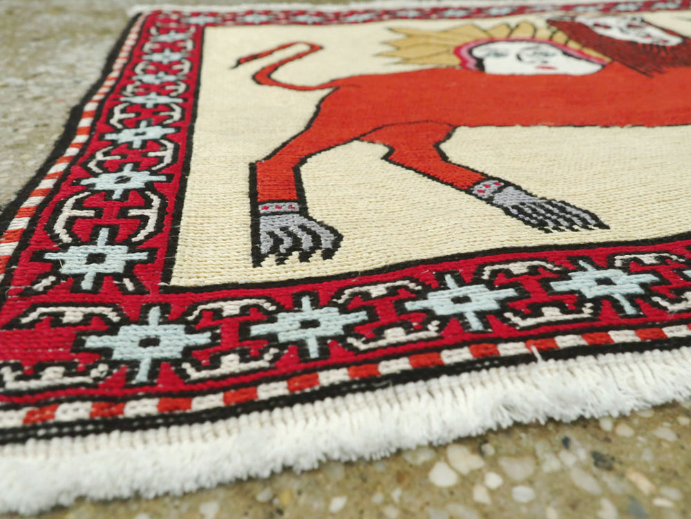 Vintage Persian Pictorial Kilim (Pair: 2 of 2), No.27058 - Gss